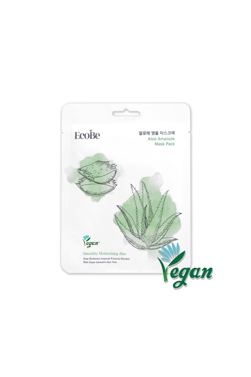 EcoBe Aloe Ampoule Facial Mask Sheet – Soothing Hydration for Your Skin