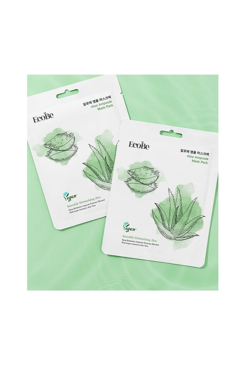 EcoBe Aloe Ampoule Facial Mask Sheet – Soothing Hydration for Your Skin