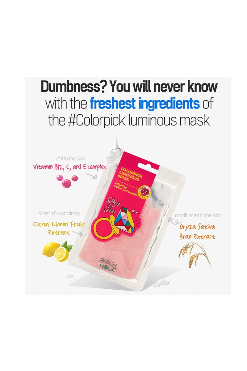 Patch Holic Colorpick Luminous Sheet Mask – Brightening & Hydrating Formula
