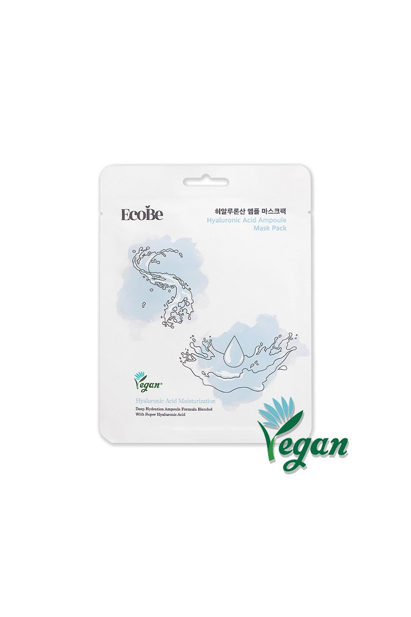 EcoBe Hyaluronic Acid Ampoule Facial Mask Sheet – Ultimate Hydration for Your Skin