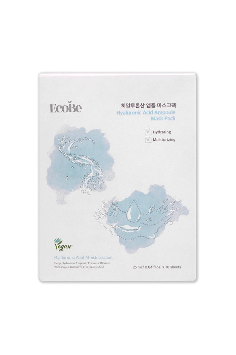 EcoBe Hyaluronic Acid Ampoule Facial Mask Sheet – Ultimate Hydration for Your Skin