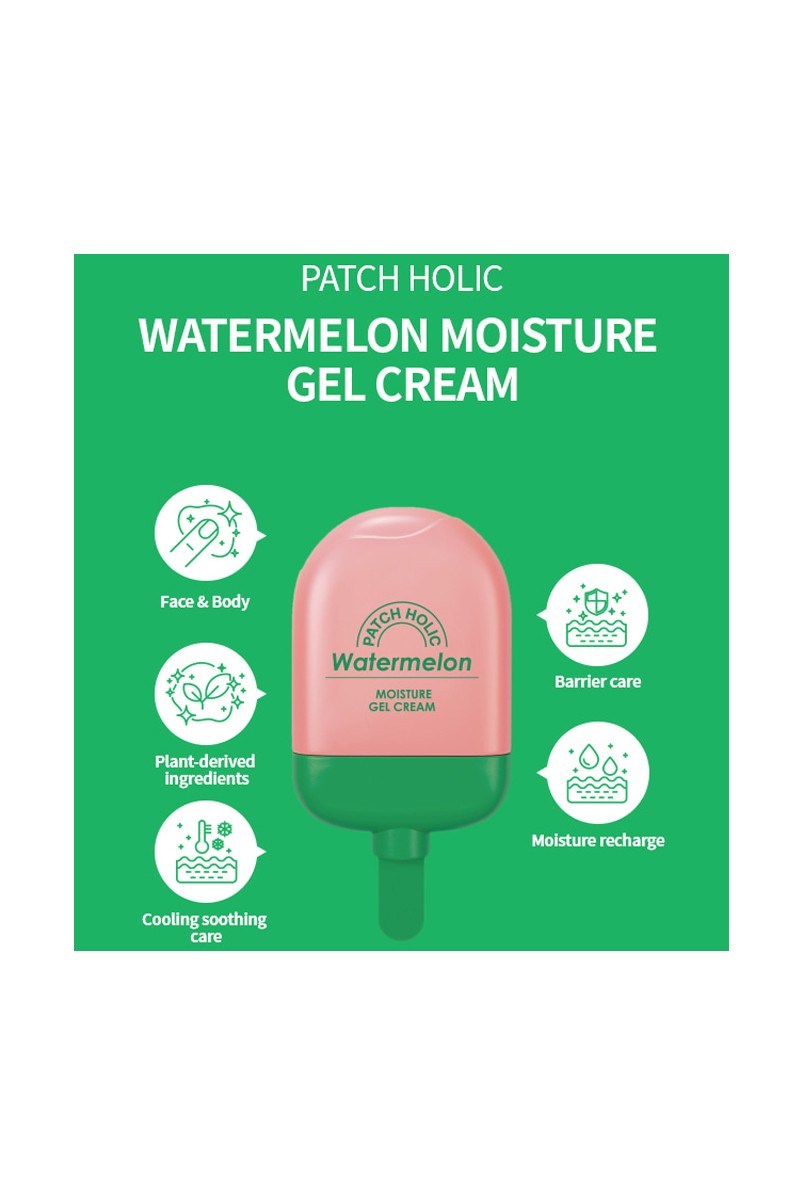 Patch Holic Watermelon Moisture Gel Cream – Hydrating & Nourishing Formula