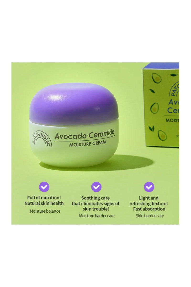 Patch Holic Avocado Ceramide Moisture Cream – Nourishing Skin Barrier Cream