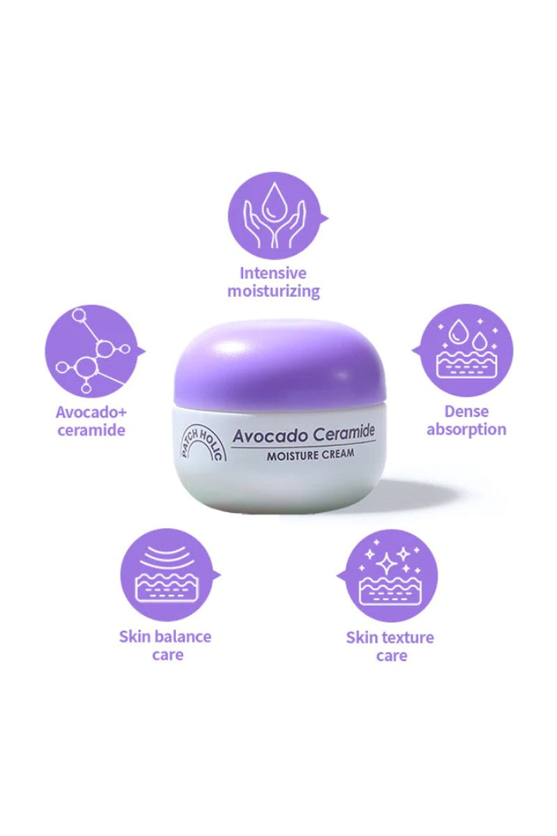 Patch Holic Avocado Ceramide Moisture Cream – Nourishing Skin Barrier Cream