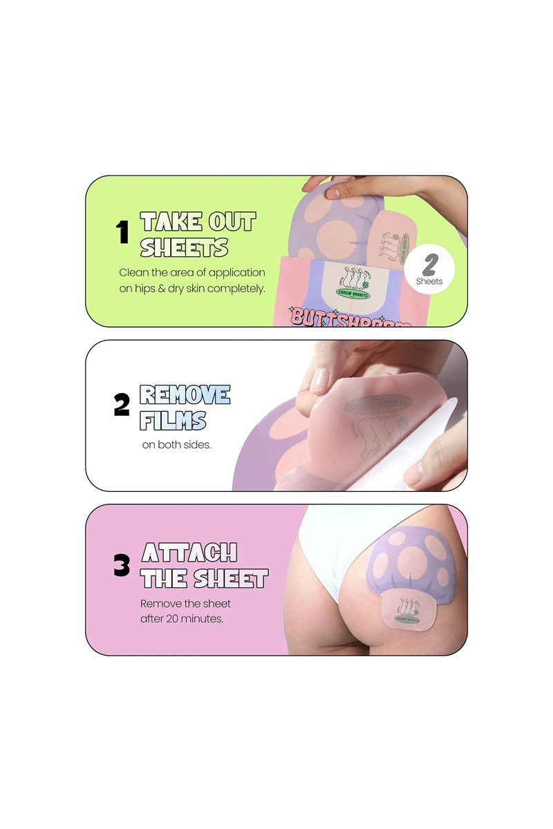 Chasin' Rabbits Buttshroom Bum Patch – Smoothing & Firming Treatment