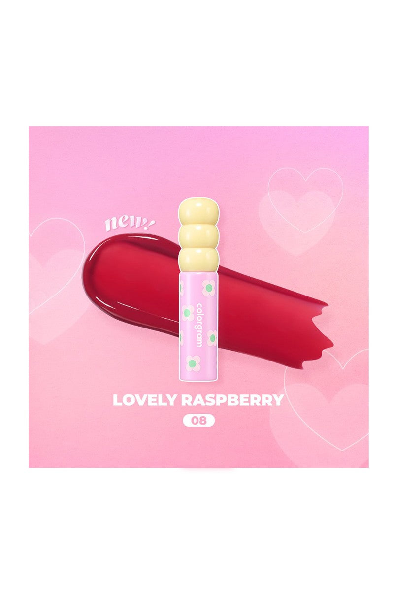 Colorgram Lovely Raspberry Fruit Glass Tint – Buildable Lip Color