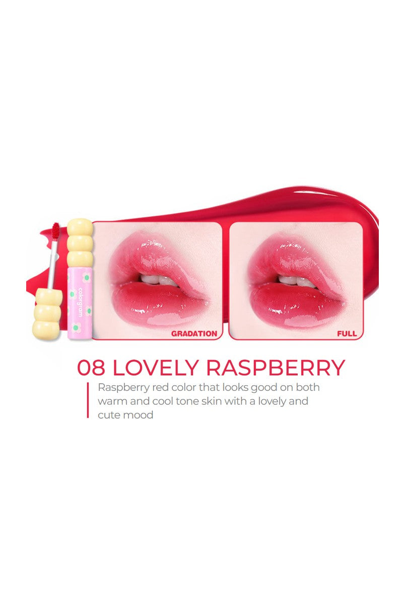 Colorgram Lovely Raspberry Fruit Glass Tint – Buildable Lip Color